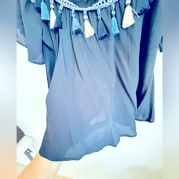 Off Shoulder Top, Fashion Nova Brand Blue XL - Picture 4 of 6